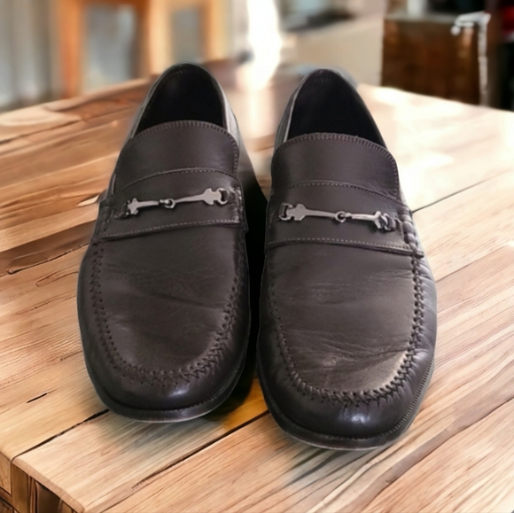BRUNO MAGLI Horsebit Loafers Men 11.5 Italian Leather VINTAGE Designer Shoes main image 14